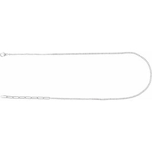 Adjustable 3 And 1/5 Carat Natural Diamond Tennis Necklace In 14K White Gold