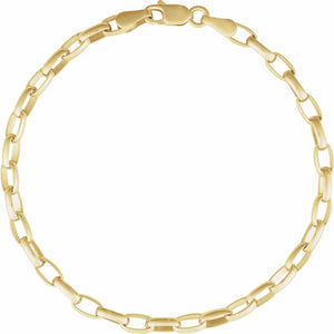 Extra Large Puffy Solid Cable Chain Necklace In 18K Gold Vermeil