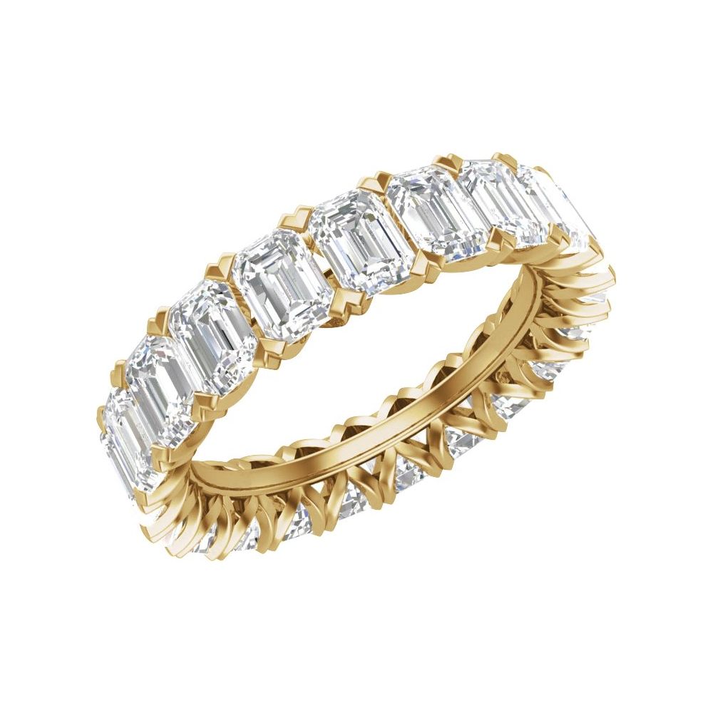 5 And 1/3 CT Lab-Grown Diamond Eternity Band In Solid 14K Yellow Gold