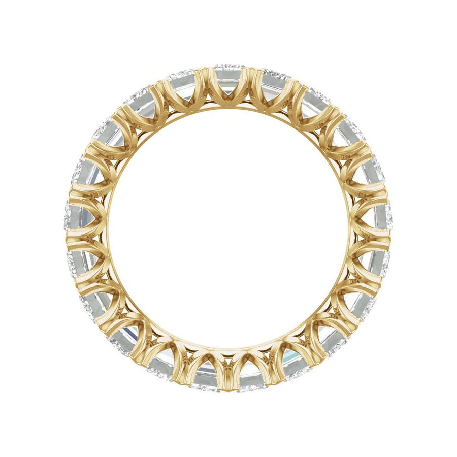 5 And 1/3 CT Lab-Grown Diamond Eternity Band In Solid 14K Yellow Gold
