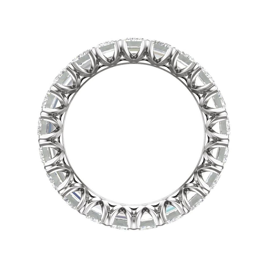 5 And 1/3 CT Lab-Grown Diamond Eternity Band In Solid 14K White Gold