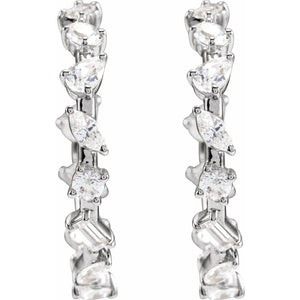 Parisian Lights 2 CT Lab-Grown Diamond Hoop Earrings In Solid 14K Yellow Gold