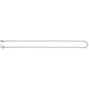 Endless Diamonds  6 And 5/8 Ct Graduated Lab-Grown Diamond Solid 14K White Gold Line Necklace
