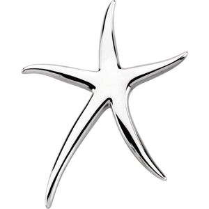 Large Starfish Brooch | Pendant  In Sterling Silver
