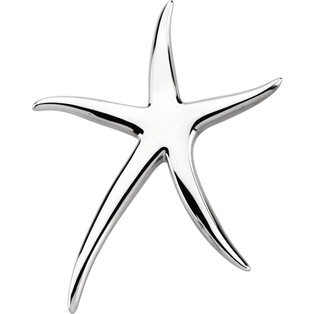 Large Starfish Brooch | Pendant  In Sterling Silver