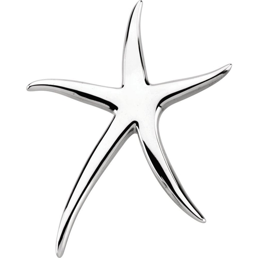 Large Starfish Brooch | Pendant  In Solid 14K Yellow Gold