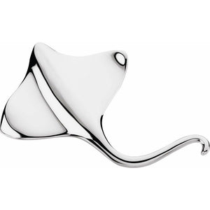 Large Stingray Brooch | Pendant  In Solid 14K Yellow Gold