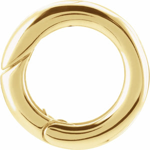 Hinged Round Charm Bail In Solid 14K Yellow Gold