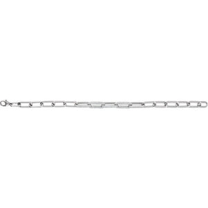 1 1/2 Ct Lab-Grown Diamond Paperclip-Style 7" Bracelet In Solid 14K Yellow Gold
