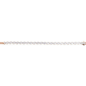 9 1/2 Ct Pear Shaped Lab-Grown Diamond Line Bracelet In 14K White Gold