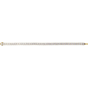 10.5 CT Lab-Grown Emerald Cut Diamond Tennis Bracelet In 14K Solid Rose Gold