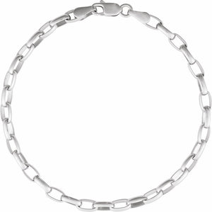 3.9 mm Puffy Cable Chain Statement Bracelet In Solid Sterling Silver