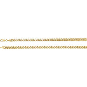 5 mm Miami Cuban Curb Chain Necklace In Solid 14K Yellow Gold