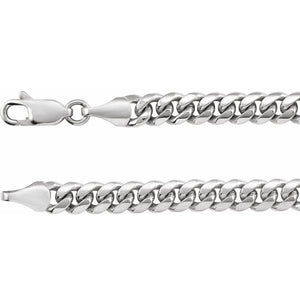 5 mm Miami Cuban Curb Chain Necklace In Solid 14K Yellow Gold