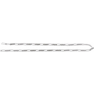5.2 mm Figaro Chain Necklace In Solid Sterling Silver