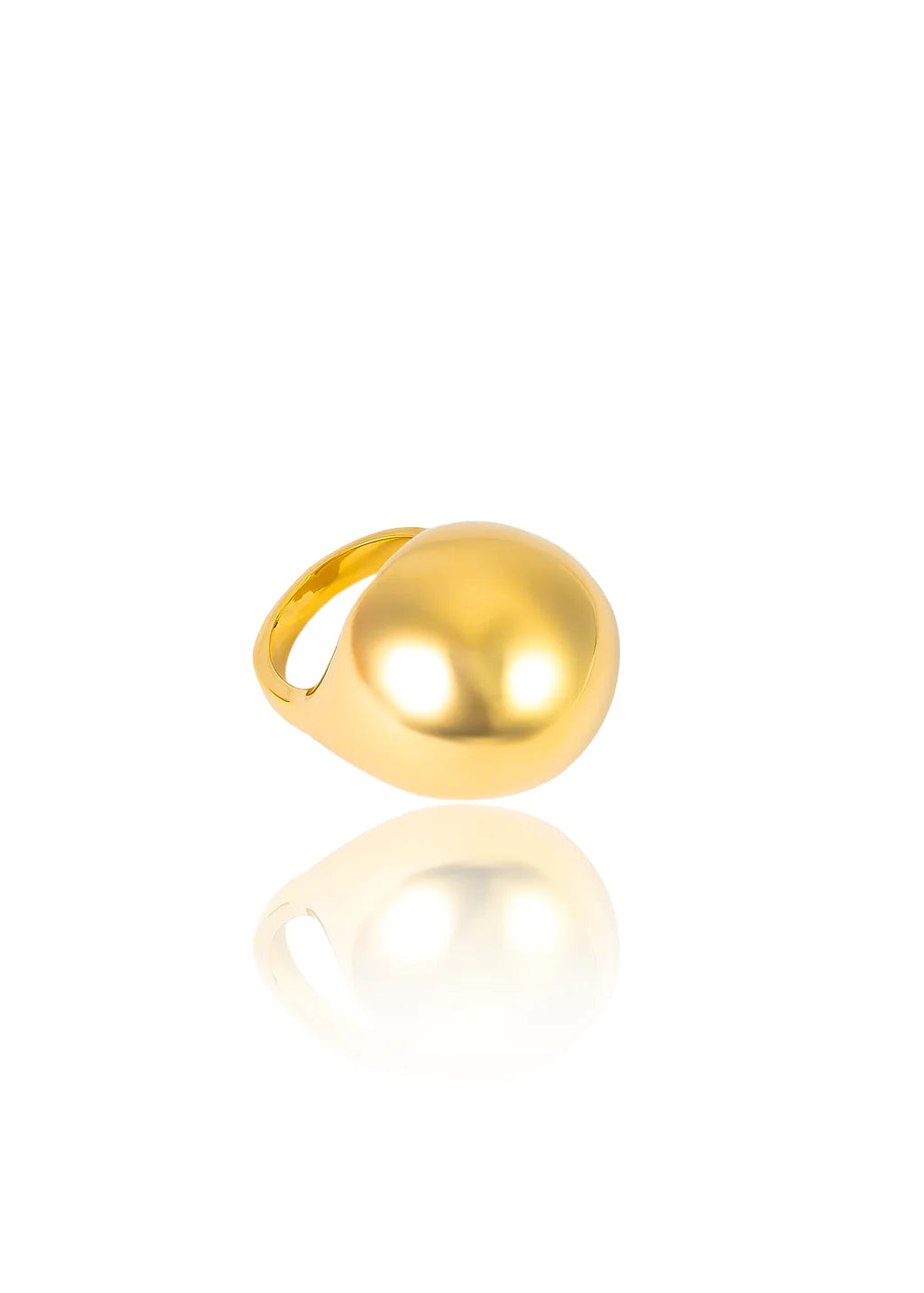 XL Luna Piena Chunky Ball Ring In 18K Yellow Gold