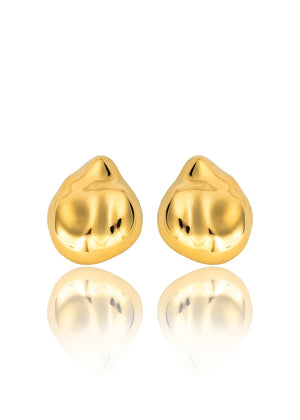 XL Dome Earrings In 18K Yellow Gold