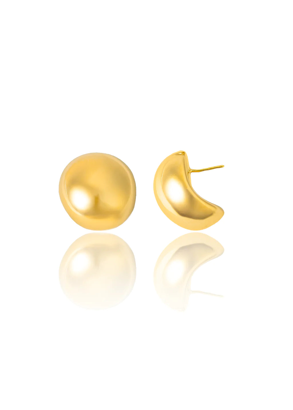 XL Luna Piena Ball Earrings In 18K Yellow Gold