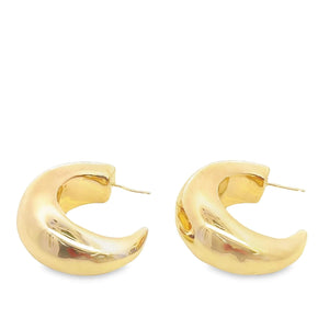 XL Crescent Moon Earrings In 18K Yellow Gold