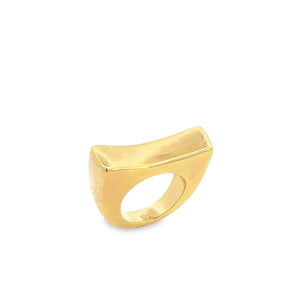 XL Sculptural Dome Ring In 18K Yellow Gold