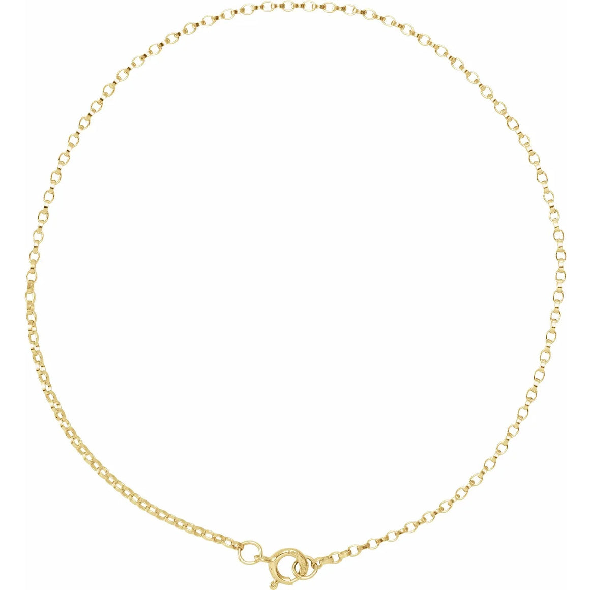 14K Yellow Gold 1.1mm Rolo Chain Link Bracelet