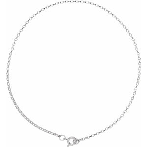 14K Yellow Gold 1.1mm Rolo Chain Link Bracelet