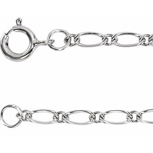 14K Yellow Gold 1.5mm Figaro Chain Link Necklace