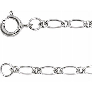 14K Yellow Gold 1.5mm Figaro Chain Link Bracelet