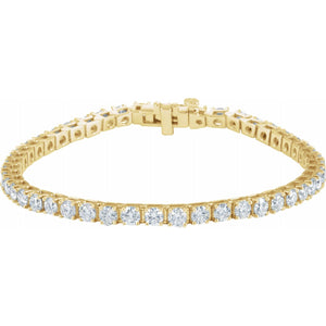 Endless Diamonds 18K Gold 7 Carat Diamond Tennis Bracelet