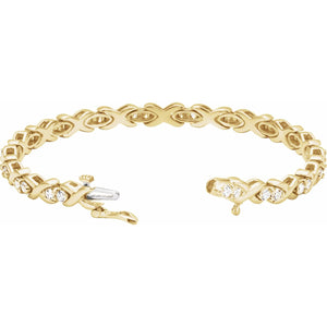 Trente Quatre 34 Stone 14K Yellow Gold 2 And 3/8 Carat Diamond Bracelet