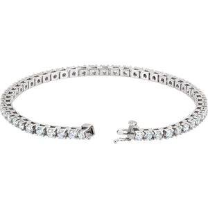 Endless Diamonds Platinum 4 And 1/2 Carat Diamond Tennis Bracelet