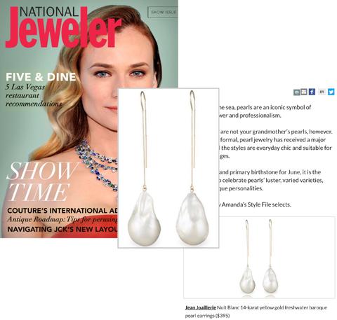 Solid 14 Karat Yellow Gold Double Baroque Freshwater Pearl Graduated Cascade Threader Earrings