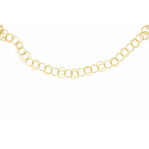 14K Yellow Gold 38 Inch Large Link Chain Long Necklace