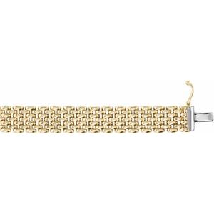 Women's 17 Inch Solid 14K Yellow Gold Panther Necklace