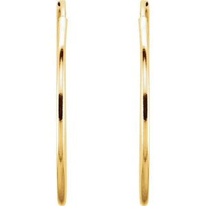 14K Yellow Gold 24 mm Endless Hoop Earrings