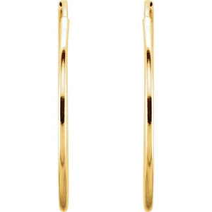 14K Yellow Gold 24 mm Endless Hoop Earrings