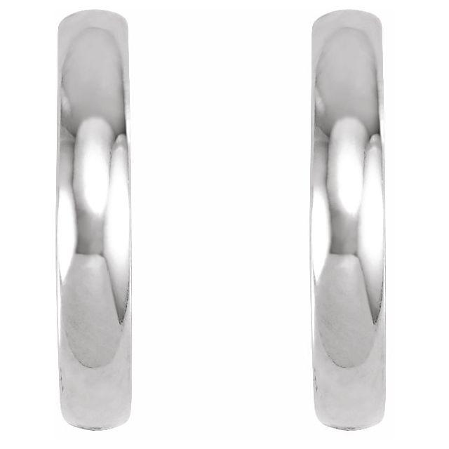 Platinum 17.5 mm Hoop Earrings