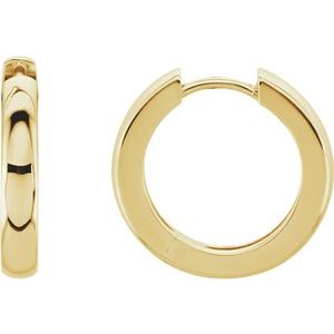 14K White Gold 17.5 mm Hoop Earrings