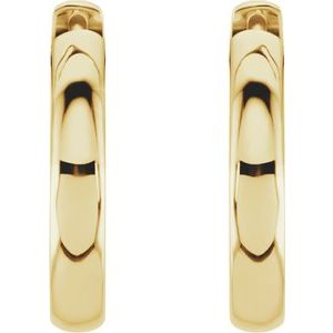 14K White Gold 17.5 mm Hoop Earrings
