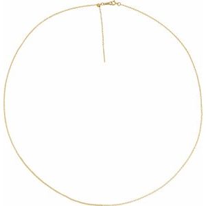 Jean Joaillerie Minimalist 1mm Cable Chain Threader Necklace In 14K Yellow Gold-Filled