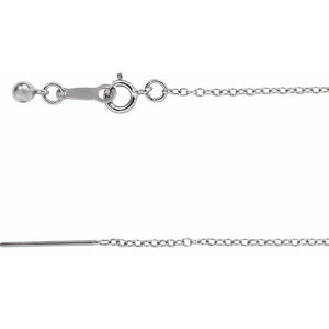Jean Joaillerie Minimalist 1mm Cable Chain Threader Necklace In Sterling Silver