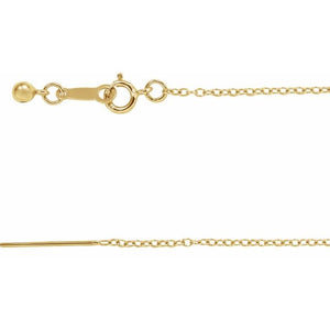 Minimalist Adjustable 1mm Box Chain Threader Necklace In 14K Yellow Gold