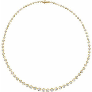 14K White Gold 6.75 Carat Lab-Grown Diamond Cascade 16 Inch Necklace