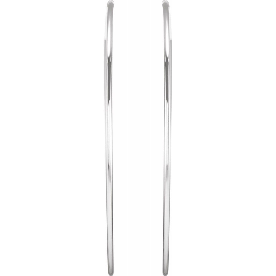 Sterling Silver 75 mm Endless Hoop Earrings