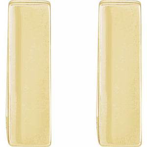 14K Yellow Gold Square Hoop Earrings