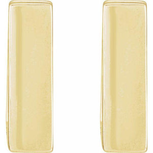 14K White Gold Square Hoop Earrings