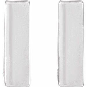 14K White Gold Square Hoop Earrings