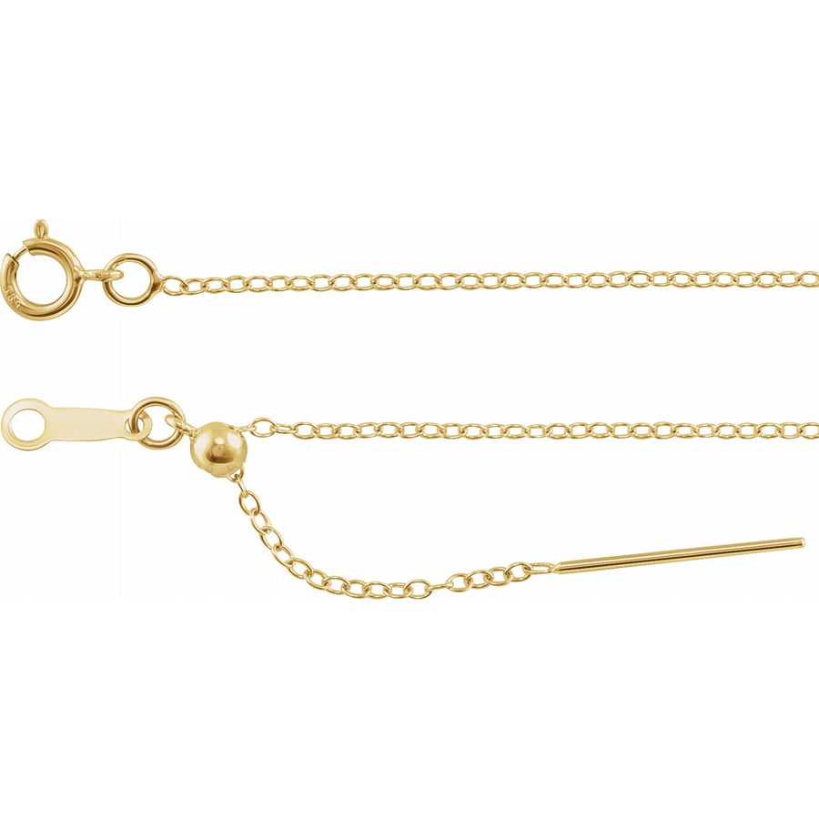 Jean Joaillerie Minimalist 1mm Cable Chain Threader Necklace In 14K Yellow Gold