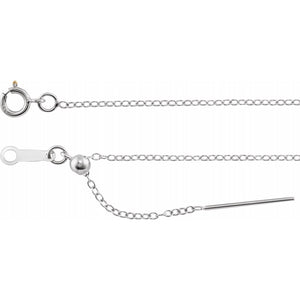 Minimalist Adjustable 1mm Box Chain Threader Necklace In 14K Yellow Gold