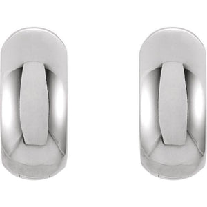 Sterling Silver 12.7 x 5.5 Huggie Hoop Earrings
